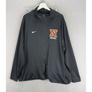 Nike Men's Sz 3XL Black Full-Zip The Nebraska Cornhuskers Football Logo Sweater